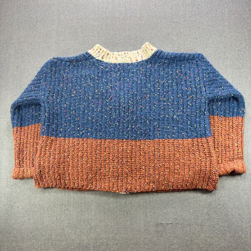 Adora Womens OSFA Colorblock Confetti Knit Cardigan Blue Terracotta - Picture 2 of 7
